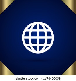 Globe Icon. Web icon page symbol for your web design. Internet world vector