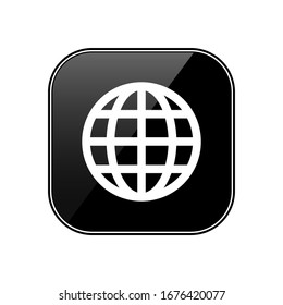 Globe Icon. Web icon page symbol for your web design. Internet world vector