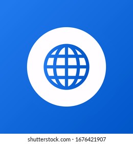 Globe Icon. Web icon page symbol for your web design. Internet world vector