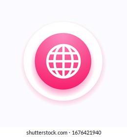 Globe Icon. Web icon page symbol for your web design. Internet world vector