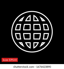 Globe-Symbol. Web-Symbol-Symbol für Ihr Webdesign. Internet-Welt-Vektorillustration