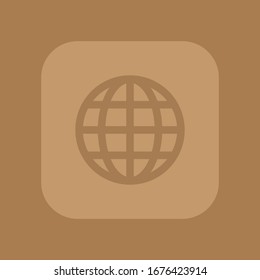 Globe-Symbol. Web-Symbol-Symbol für Ihr Webdesign. Internetweltvektor