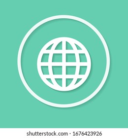 Globe Icon. Web icon page symbol for your web design. Internet world vector