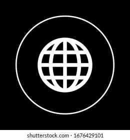Globe Icon. Web icon page symbol for your web design. Internet world vector