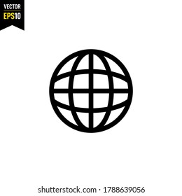Globe icon. Web symbol concept isolated. Vector