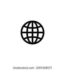Globe icon, web icon vector illustration. outline icon for web, ui, and mobile apps