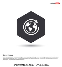 globe icon White Background icon template