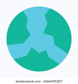 Globe Icon, World Globe, Earth, Flat Style Isolated Vector Icon.