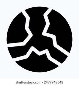 Globe Icon, World Globe, Earth, Isolated Silhouette Vector Icon.
