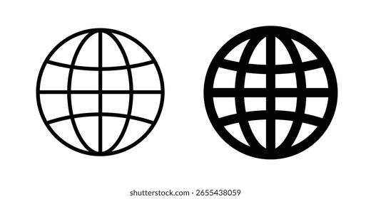 Globe Icon – World, Global Network, Internet Symbol