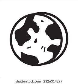Icono de globo. Icono mundial del planeta Tierra. Vector y glifo