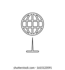 Globe icon. World science symbol. Logo design element