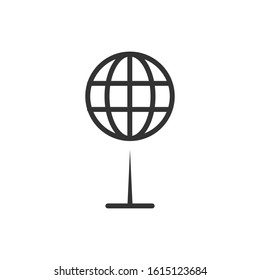 Globe icon. World science symbol. Logo design element