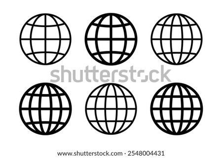 Globe icon. World sign. Global earth symbol. World internet  icon. Global isolated on white background.
