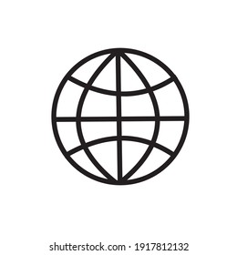 Globe Icon. World Symbol. Flat Vector 