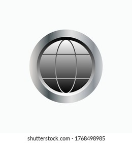 Icono de globo. Símbolo mundial - vector.