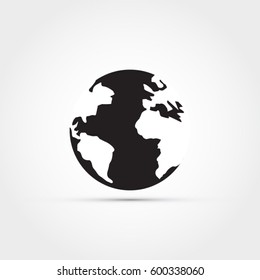Globe icon -world vector illustration