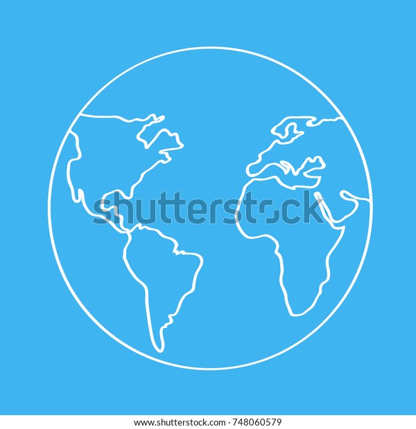 globe icon world icon white line stock vector royalty free 748060579 shutterstock