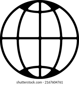 Icono de globo. Símbolo del esquema de la web a nivel mundial. Signo de planeta. Ilustración vectorial aislada en white.eps
