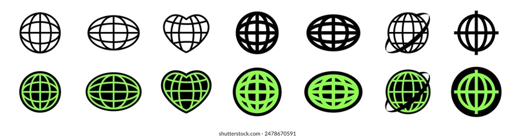 Globe icon. world wide web  symbol. Website address globe.  Universal geometric shapes. Figures from wireframe mesh. Abstract geometric shapes.
