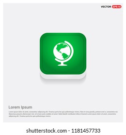 Globe IconGreen Web Button - Free vector icon