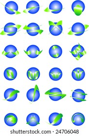 globe icons collection
