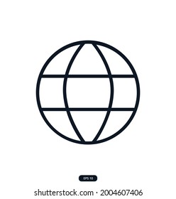 globe Icons. e-commerce icon. Сollection of Web and App icons for an online store, delivery, payment, shopping cart, Online Shopping. vector eps 10