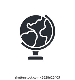globe icons isolated on White Background. Flat style design