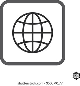 Globe  Icons On White Background . Vector illustration.