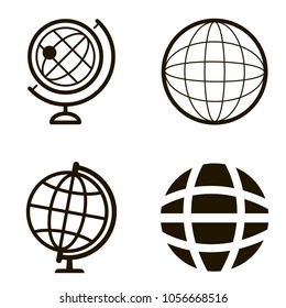 globe icons set. globe icons collections. sign design