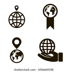 globe icons set. globe icons collections. sign design