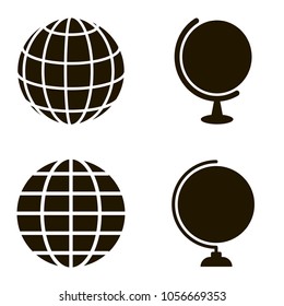 globe icons set. globe icons collections. sign design