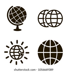 globe icons set. globe icons collections. sign design