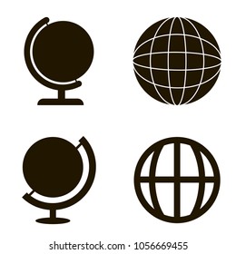globe icons set. globe icons collections. sign design
