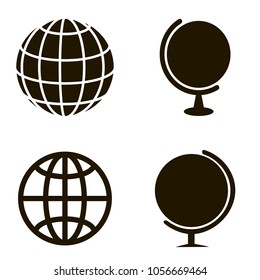 globe icons set. globe icons collections. sign design