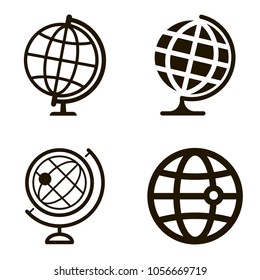 globe icons set. globe icons collections. sign design