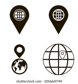 globe icons set. globe icons collections. sign design