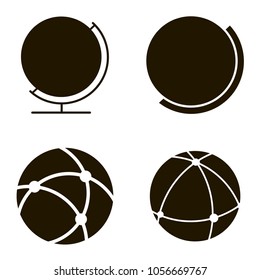 globe icons set. globe icons collections. sign design