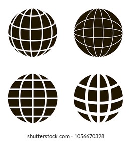 globe icons set. globe icons collections. sign design