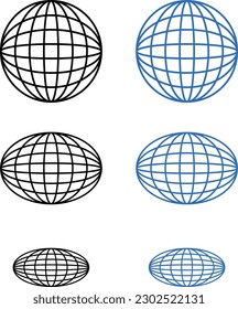 conjunto de iconos de globo. colecciones de iconos de globo. diseño de signo