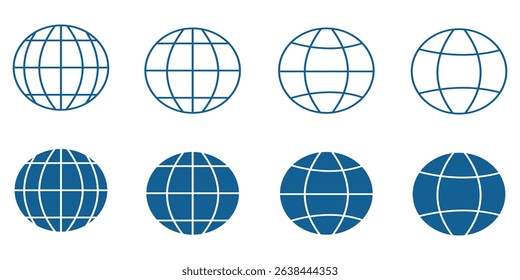 globe icons set Explore the World Simple and Stylish Globe Icons . 