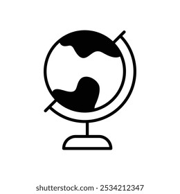Globe icons set five different style vector stock illustration