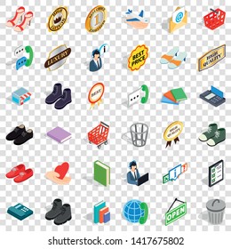 Globe icons set. Isometric style of 36 globe vector icons for web for any design