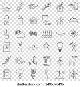 Globe icons set. Outline style of 36 globe vector icons for web for any design