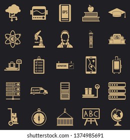 Globe icons set. Simple set of 25 globe vector icons for web for any design