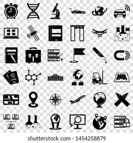 Globe icons set. Simple style of 36 globe vector icons for web for any design