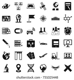 Globe icons set. Simple style of 36 globe vector icons for web isolated on white background