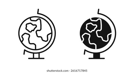 Globe icons set for website design