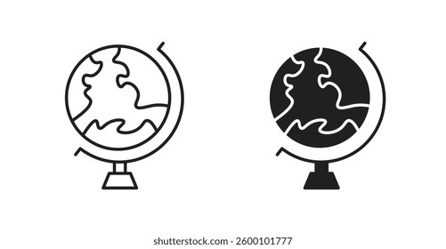 Globe icons. thin line vector icons