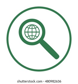 Globe  icon,vector. Flat design.
